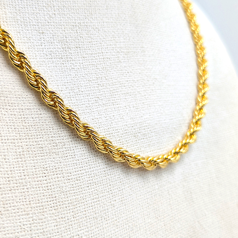 Custom Rope Link Chain Rope Link Chain Gold 60cm x 4mm