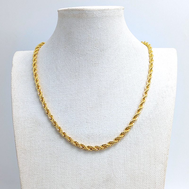Rope Link Chain Gold 60cm x 4mm